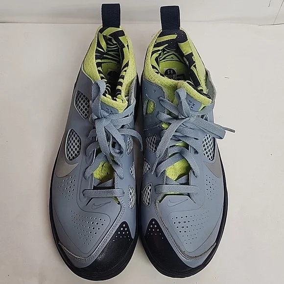 Nike Max Dominate Basketball XD Blue Gray & Lime Green Athletic Shoes Sz 9.5 - Picture 2 of 10